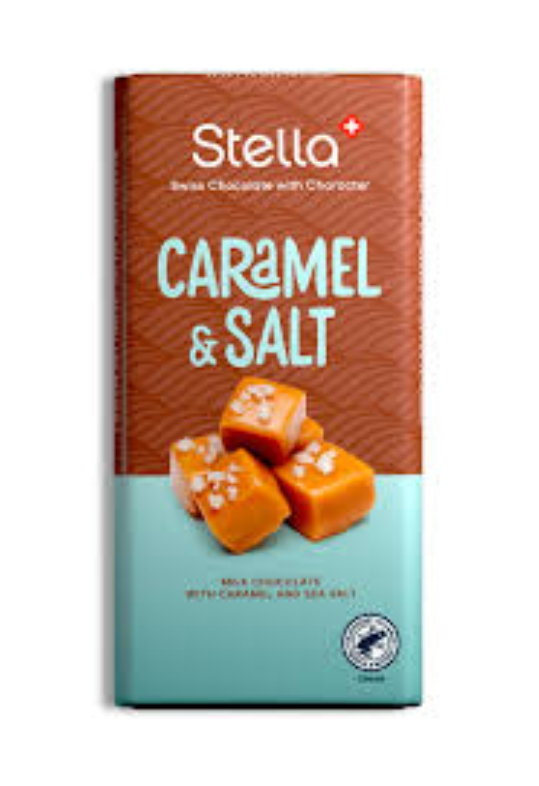 STELLA MILK CHOCOLATE CARAMEL N SEA SALT 100G
